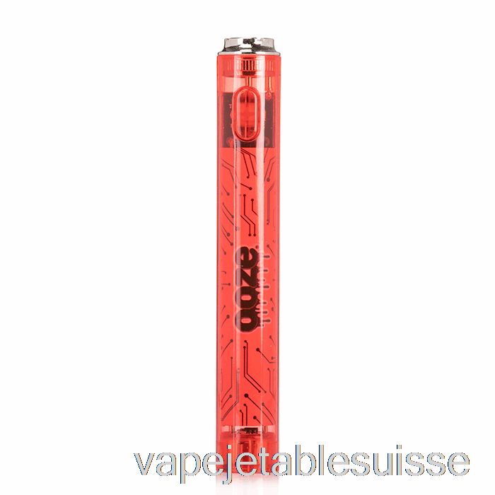 Vape Suisse Ooze Slim 400mah Clear 510 Batterie Vape Rouge Rubis